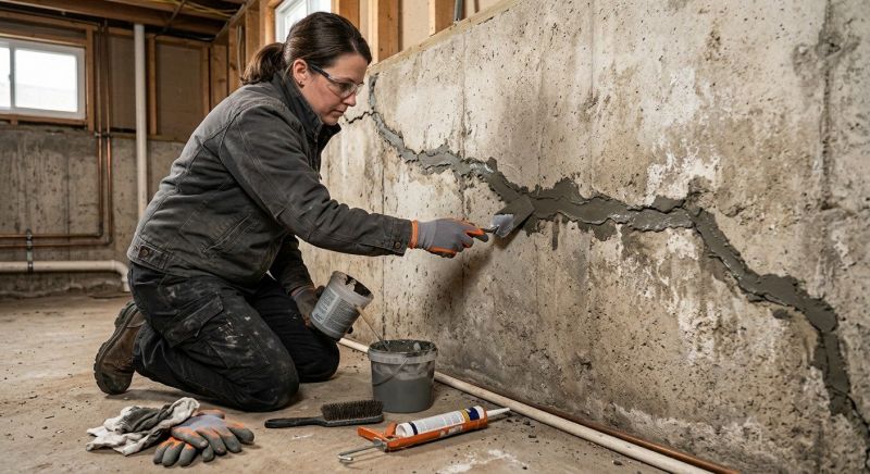 Cracked Basement Floor Repair in Fall River, MA