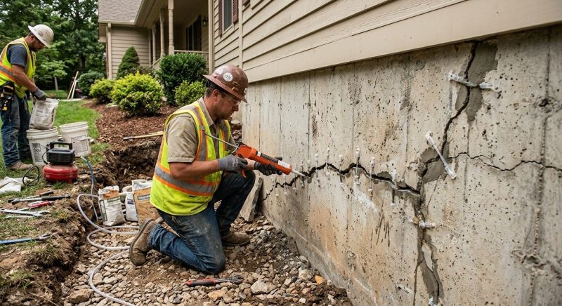 Cracked Foundation Repair in Bristol, RI