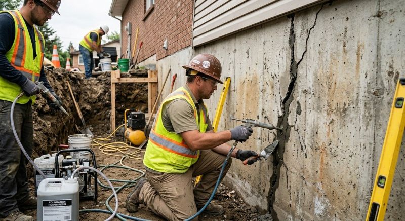 Cracked Foundation Repair in Halifax, MA