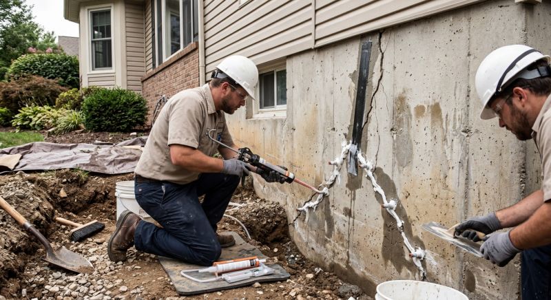 Cracked Foundation Repair in Little Compton, RI
