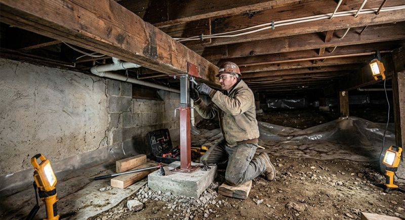 Crawl Space Leveling in Fall River, MA