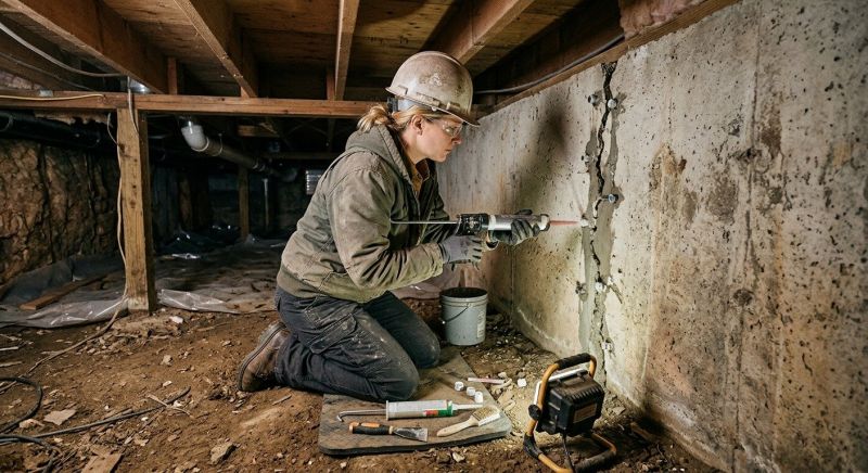Crawlspace Foundation Repair in Fall River, MA