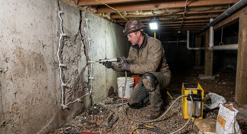 Crawlspace Foundation Repair in Rochester, MA