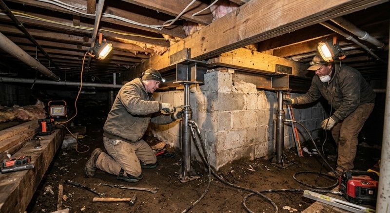 Crawlspace Foundation Repair in Warren, RI