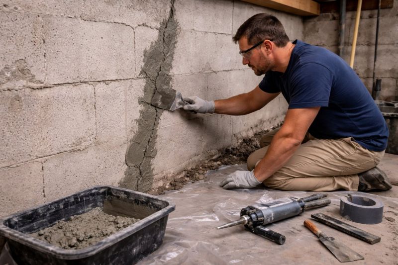 Foundation Crack Repair in North Dartmouth, MA