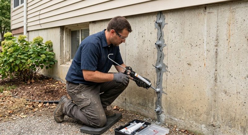 Foundation Crack Sealing in Fall River, MA
