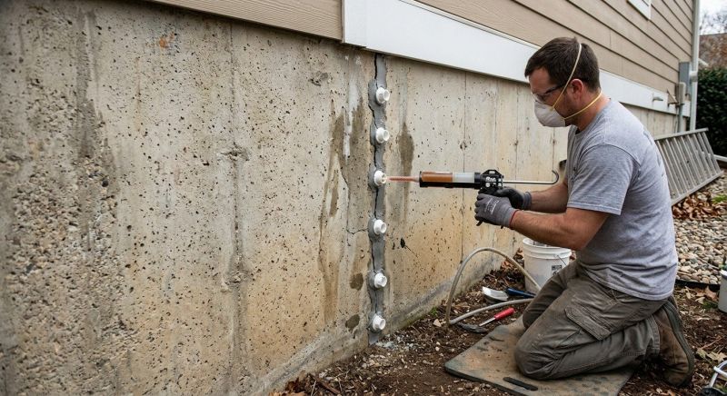 Foundation Crack Sealing in Fall River, MA
