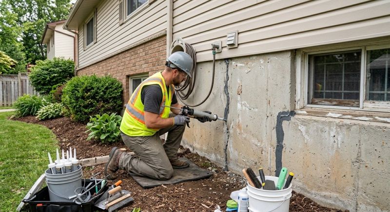Foundation Crack Sealing in Fall River, MA