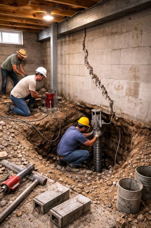 Foundation Structural Repair in Lincoln, RI