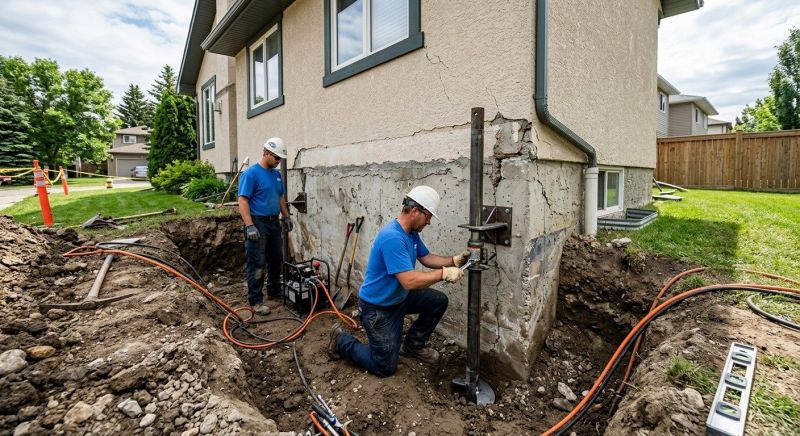 Helical Piers Installation in Fall River, MA