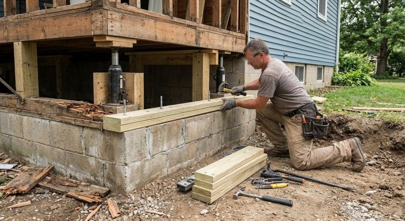 House Foundation Repair in Johnston, RI
