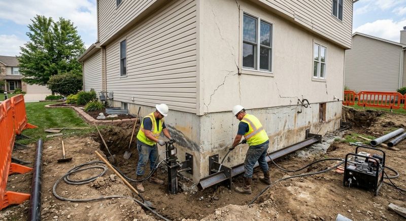 Sinking Foundation Repair in Bristol County, MA