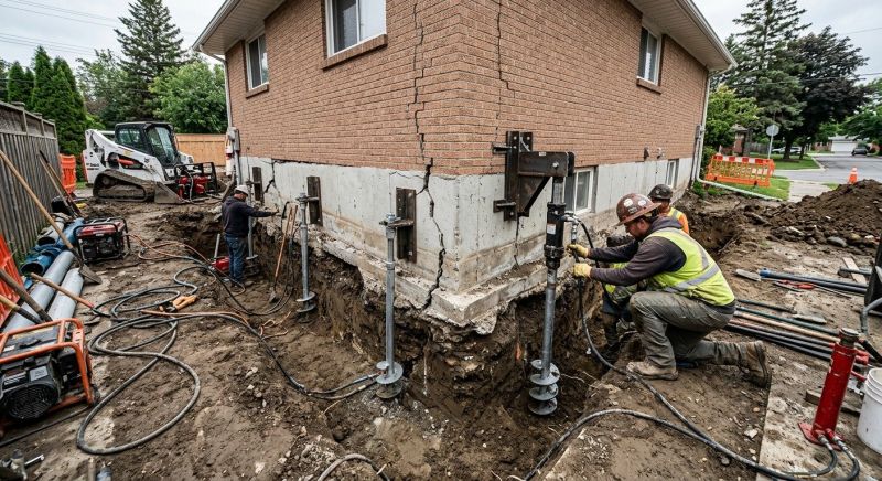 Sinking Foundation Repair in Cranston, RI