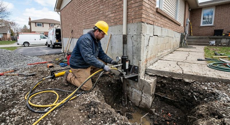 Sinking Foundation Repair in Fairhaven, MA