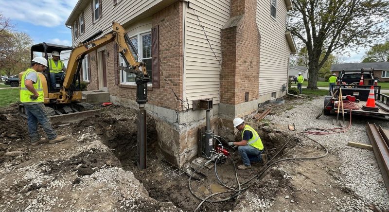 Sinking Foundation Repair in Foxboro, MA
