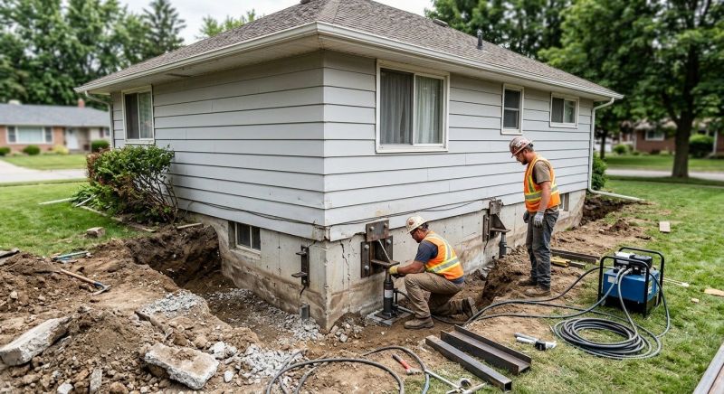 Sinking Foundation Repair in Riverside, RI